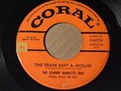 JOHNNY BURNETTE TRIO Coral 61719 THE TRAIN KEPT A-ROLLIN' / HONEY HUSH  -LISTEN