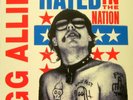 GG ALLIN HATED IN THE NATION ROIR 2004 PRESS DARK GRAY VINYL WITH WHITE STREAKS