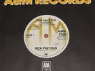 Sex Pistols. God Save The Queen. A&M single 45 RPM Vinyl Record. LTD XMAS PRICE