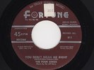 '53 FORTUNE R&B/DooWop FOUR KINGS You Don't Mean Me Right/My Head #811 M- HEAR