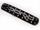 Lederarmband DORO PESCH - Armlet Lether Rivets Nieten Warlock Neu New
