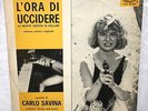 CARLO SAVINA - L’Ora Di Uccidere - Cam OST LP RARE