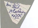 SIGNED CUT PAGE BY PAUL McCARTNEY CAVERN CLUB 1962 FAB AUTOGRAPH THE BEATLES