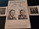 The Blackwood Brothers Quartet Memorial book with 2 bonus photos