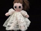 Handmade crochet David Bowie Labyrinth Sarah wedding dress doll 30th Anniversary