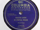 Mahatma Gandhi - 78rpm single 10-inch - Columbia #17523-D  Spiritual Message