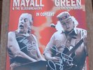 John Mayall and Peter Green (Fleetwood Mac) Rare Signed Mini Tour Poster/Flyer