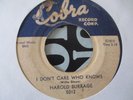 Harold Burrage Messed Up / I Don't Care Who Knows COBRA 5012