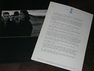 U2- THE JOSHUA TREE- 1st PRESS GOLD STAMP PROMO LP + 4-PAGES PRESS RELEASE+PHOTO