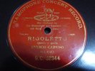 CARUSO / rigoletto  / GRAMOPHONE CONCERT RECORD G&T