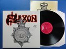 SAXON  STRONG ARM OF THE LAW Carrere 80 A1B1 nr MINT ARCHIVE LP + RARE PATCH