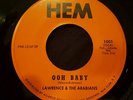 LAWRENCE AND THE ARABIANS COINCIDENCE/ OOH BABY 45 RARE R&B SOUL HEM
