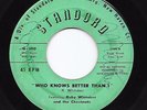 Doo Wop R&B 45 RUBY WHITAKER & CHESTNUTS Who Knows Better Than I Standard HEAR