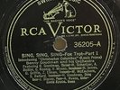 78 rpm VICTOR 36205 BENNY GOODMAN SING, SING, SING GENE KRUPA 1937