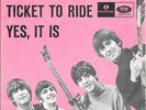 THE BEATLES 45 TICKET TO RIDE+PS DENMARK RARE