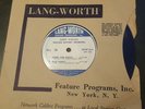 8” BLUE VINYL LANG-WORTH Shep Fields Rippling Rhythm Orchestra DLX 1B