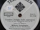 Furtwängler. Beethoven (Quartet op. 130 - Cavatina). Tel SK 3104. NM(-)