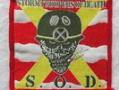 S.O.D. | Logo NYHC  Original 80s Vintage PATCH  Glitter Metal Kutte Slayer Sodom