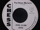 OTIS RUSH: You Know My Love / I Can't Stop Baby 45 (dj, sl lbl stain) rare Blue