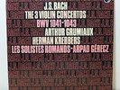 PHILIPS 9500 614 Bach: The 3 Violin Concertos GRUMIAUX