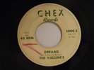 The Valume's (The Volume's) 45 DREAMS / I LOVE YOU   Chex VG doo wop