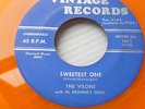 VILONS yellow vinyl DOOWOP 45 SWEETEST ONE b/w TEARS ON MY PILLOW   M-    mg1264