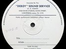 DEROY SOUND SERVICE - UNKNOWN ARTIST PRIVATE PRESSING LP