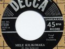 BING CROSBY & ANDREWS SISTERS Mele Kilikimaka DECCA 45 Christmas 1950 rare 7”