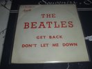 THE BEATLES 2TITRES (GET BACK/DON'T LET ME DOWN) 1ere  POCHETTE BLANCHE