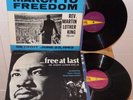 2 LPs Rev. Dr. MARTIN LUTHER KING JR, The GREAT MARCH to FREEDOM, Free At Last