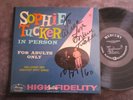 Sophie Tucker  AUTOGRAPHED