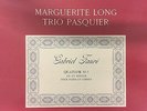 RARE PASQUIER TRIO FAURE COLUMBIA 10 INCH MONO LP