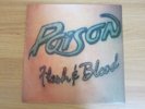 POISON FLESH & BLOOD KOREA LP 1990 INSERT