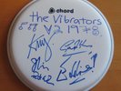 The Vibrators (UK Punk Band) Fully Signed Drum Skin Reunion Line Up