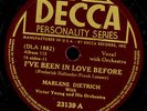 MARLENE DIETRICH  I've been in love before / You do something to me        S8416