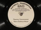 78 RPM -- Metro-Goldwyn-Mayer mid-1930s electric transcription, E+ Film History