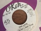 NORTHERN SOUL 45rpm LARRY WILLIAMS & JOHNNY WATSON on Okeh WLP lb TOO LATE