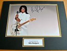 NILE RODGERS HAND SIGNED AUTOGRAPH 16x12 PHOTO MOUNT DISPLAY CHIC LE FREAK & COA