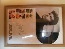 george michael signed programme  mounted i picture frame with lp record