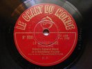 MANUEL ROSENTHAL Chant Du Monde 608 78rpm LA MARSEILLAISE / L'INTERNATIONALE