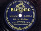 WASHBOARD SAM-EVIL BLUES /GONNA HIT THE HIGHWAY ON BLUEBIRD PREWAR BLUES 78RPM-E