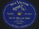 PAUL ANKA 1962 Love Me Warm And Tender/ I´d like to know 10” RARE 78 RPM  BRAZIL