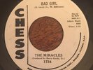 THE MIRACLES Bad Girl 45 CHESS WLP NORTHERN SOUL Promo I Love Your Baby