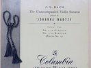 AMAZING 1ED JOHANNA MARTZY, BACH Violin Sonatas VG+ Columbia 33CX 1286 BLUE&GOLD
