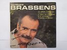 autographe signed autogramm  georges brassens  sur 45t les copains d'abord