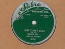 78 rpm Blues Willie Nix Sabre 104 Just Can't Stay / All By Yourself in N- Hear