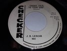 J.B. LENOIR Daddy Talk To Your Son/ She Don't Know DJ PROMO 45 Checker 901 BLUES