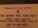 Ticket U2, Croke Park Dublin. Standing Ticket In Pitch2  Joshua Tree Tour 2017