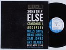 CANNONBALL ADDERLEY Somethin' Else BLUE NOTE LP NM/VG++ stereo W. 63rd/NY USA