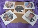 set of five david bowie picture discs vynil 1 sleeve slightly damaged